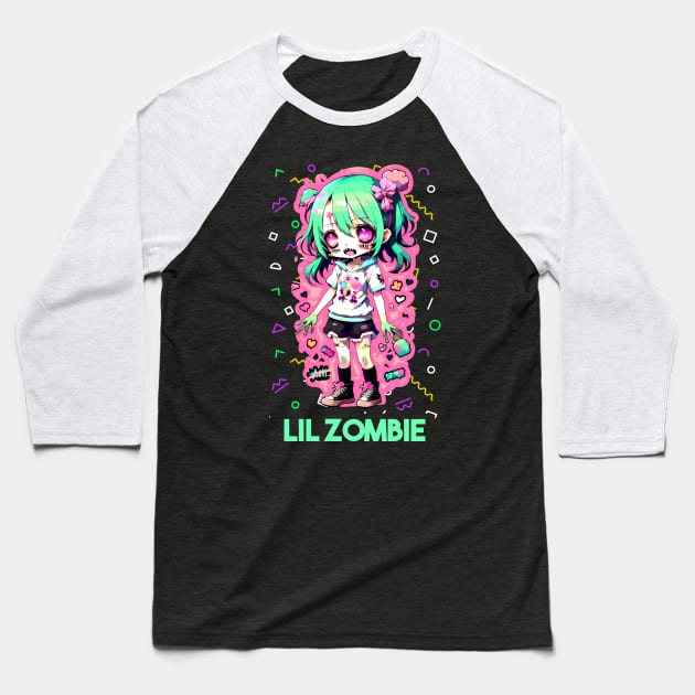 Lil Zombie Baseball T-Shirt by DeathAnarchy